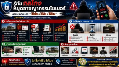 Photo of 📢ประชาสัมพันธ์ จากองค์การบริหารส่วนตำบลโนนหมากมุ่น 📌เรื่อง การสร้างความรู้ความเข้าใจเพื่อป้องกันการหลอกลวงทางออนไลน์ (Scammer)  เพื่อสร้างการรับรู้ สร้างภูมิคุ้มกันทางความคิดและความรู้เท่าทันให้แก่ประชาชน จำนวน 4 เรื่อง  🚫1.เด็กก็เสี่ยง อย่าหลงเชื่อเปิดบัญชีม้า 🚫2.ระวังรักออนไลน์ 🚫3.รู้ทันกลโกง หยุดอาชญากรรมไซเบอร์ 🚫4.สถ.เตือนระวังเพจปลอม